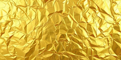 Luxurious gold foil leaf texture, shimmering metallic surface ideal for wallpaper, craft, detail