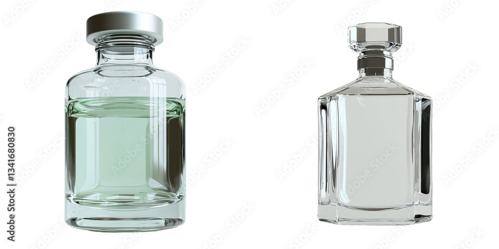 Aufkleber on a transparent background, an isolated bottle of water has been generated using ai technology