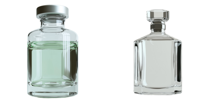 On a transparent background, an isolated bottle of water has been generated using Ai technology