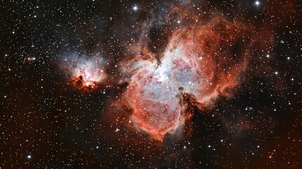 Fototapeta premium A tranquil scene of a nebula with stars forming within it
