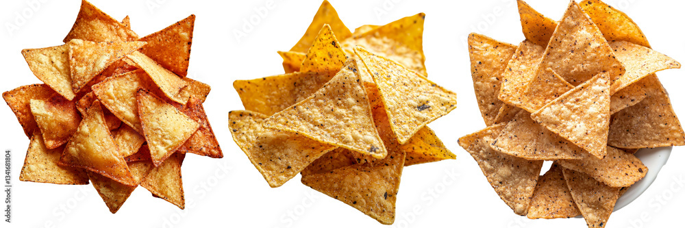 Poster isolated on a transparent background are corn chips nachos produced by generative ai