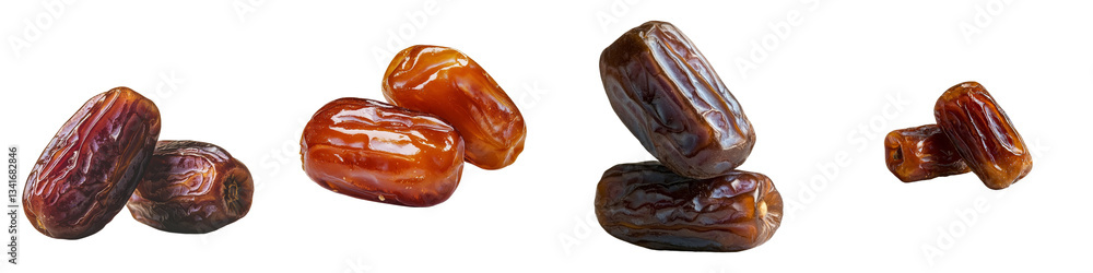 Poster On a transparent background, Generative Ai has isolated two ripe dates