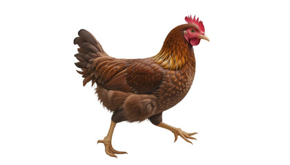 Realistic Brown Chicken PNG &ndash; High-Quality Transparent Background