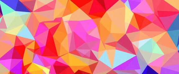 Intersecting vibrant polygons form complex, layered geometric shapes, polygon background, style