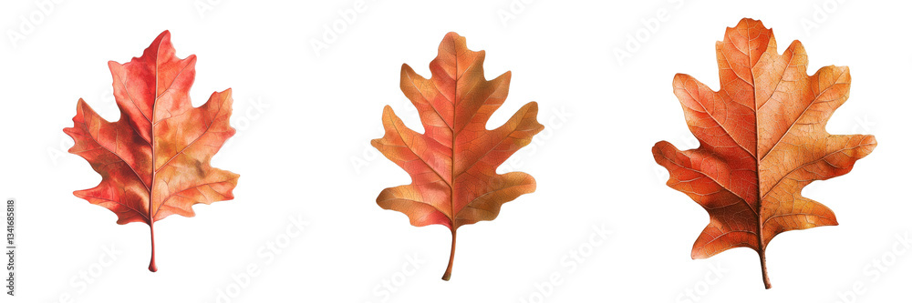 Poster Generative Ai has produced an image of a single orange autumn leaf isolated on a clear background