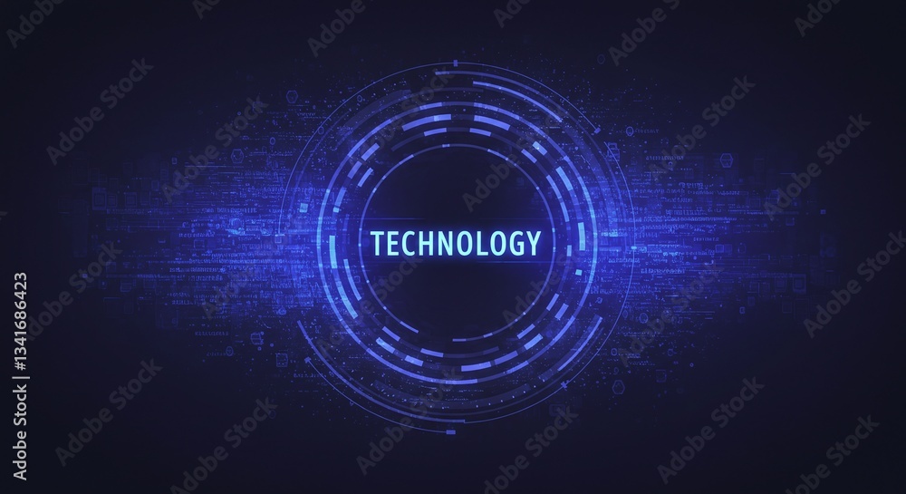 Poster digital technology abstract: a captivating digital abstract, showcasing the essence of advanced digi