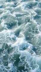 Turbulent river panorama, countless bubbles rising to surface, clean, torrent, rapid