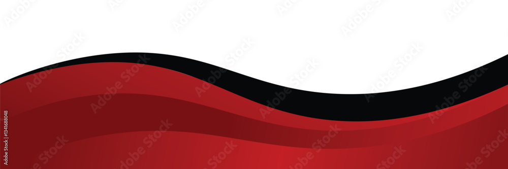 Poster vector red line background curve element with white space for text and message design, overlapping l