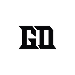GD monogram logo design letter text name symbol monochrome logotype alphabet character simple logo