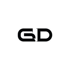 GD monogram logo design letter text name symbol monochrome logotype alphabet character simple logo