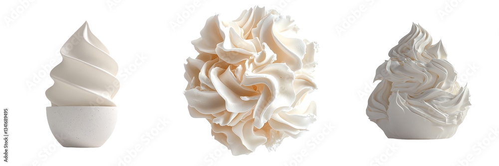 Aufkleber generative ai has created an image of whipped cream isolated on a transparent background
