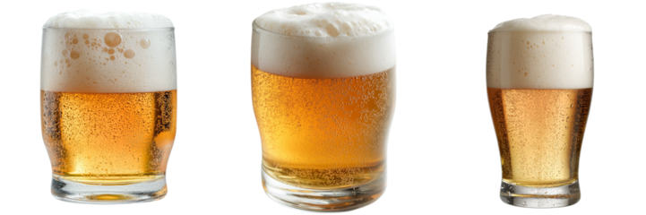 An isolated beer glass on a transparent background was generated using Generative Ai technology