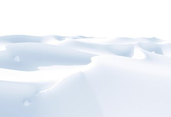 Obraz premium Isolated snowdrifts, sculpted by wind, pristine white background, winter wonderland, isolated