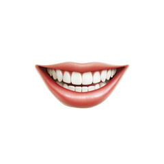 Naklejka premium Brightly lit smiling mouth with flawless white teeth expressing joy and positivity, perfect for dental or beauty themes.