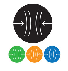 Resilience icon set. Containing flexible, elastic, bounce and compressed symbol isolated on white background. 