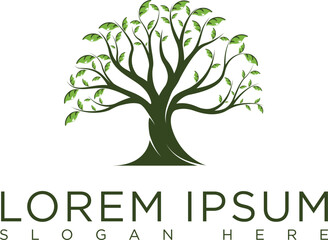 Minimalist red and black combination tree logo, futuristic touch geometric elements, suitable for brands that focus on green technology, or the environment. Available in high quality vector format