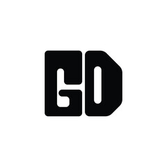 GD monogram logo design letter text name symbol monochrome logotype alphabet character simple logo