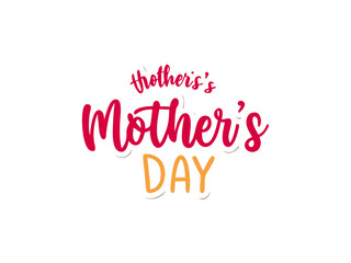 A cheerful and colorful graphic design featuring the phrase "Happy Mother's Day" in bold, stylized lettering. Vibrant Happy Mother's Day greeting with butterflies. typography happy mother's day design
