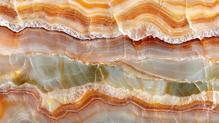 Obraz premium Layered Onyx Stone Texture Warm Honey and Beige with Pale Green Hues