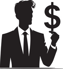 businessman with dollar sign