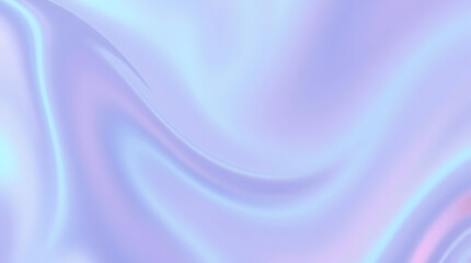 Fototapeta premium A vibrant holographic background with smooth gradient waves and an iridescent sheen. The reflective surface shifts between pastel blues, purples, and pinks, Created with generative AI