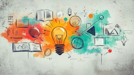 a mix-media key visual for workshop about Lifelong Learning