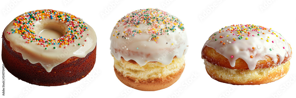Poster isolated on a transparent background is a baked easter cake made using generative ai