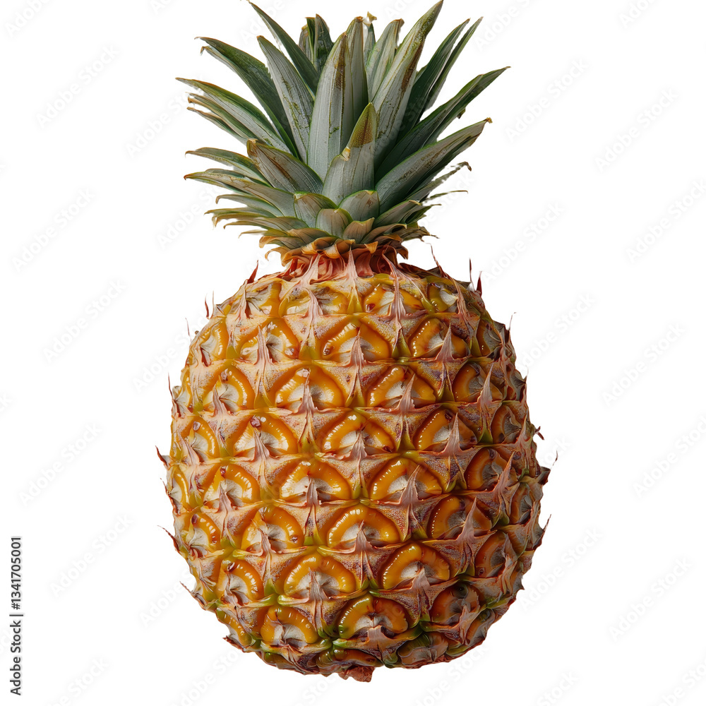 Poster a pineapple ring is shown alone on a transparent background, created by generative ai