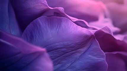 Macro of pinkish-purple petals folding into each other with subtle highlights, giving a fluid, sculptural look reminiscent of silk.

