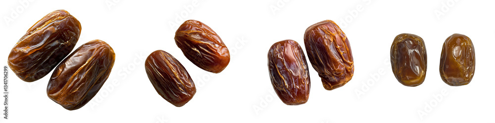 Aufkleber a transparent background showcases isolated dried dates, generated by generative ai