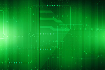 2d illustration Abstract futuristic electronic circuit technology background