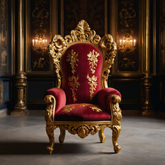 Floral renaissance throne chair