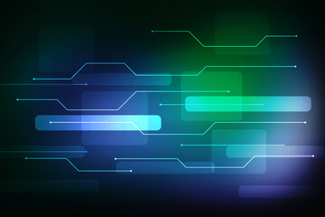 2d illustration Abstract futuristic electronic circuit technology background