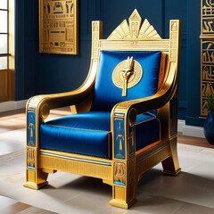 Royal egyptian throne chair design
