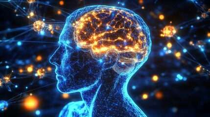 3D highly detailed visualization of the human nervous system