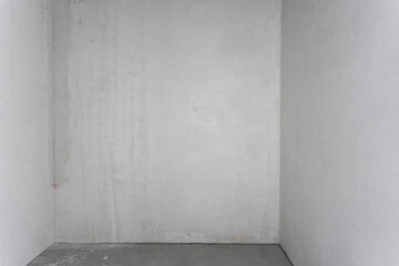 interior of the apartment without decoration in gray colors. rough finish