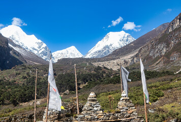 Landscape Snow Mountain View.