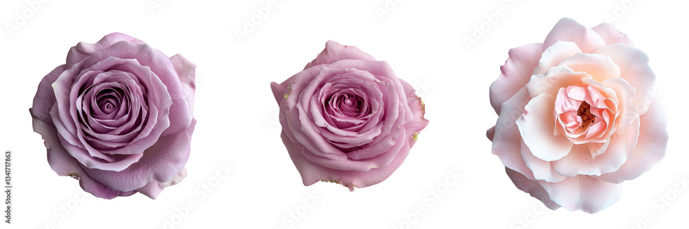 Poster generative ai was used to create an image of a pink rose blossom isolated against a transparent back