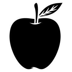 apple solid icon vector