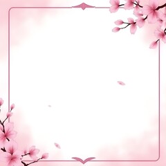 Fototapeta premium pink cherry blossom with fram