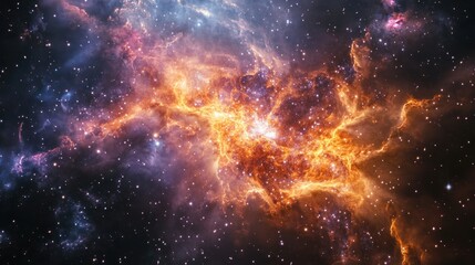 Fototapeta premium Spectacular Cosmic Cloud Formation Displaying Vibrant Colors in Deep Space