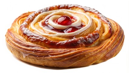 Fototapeta premium Danish pastry isolated on a transparent background 