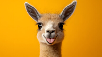 Obraz premium Llama With Tongue Out