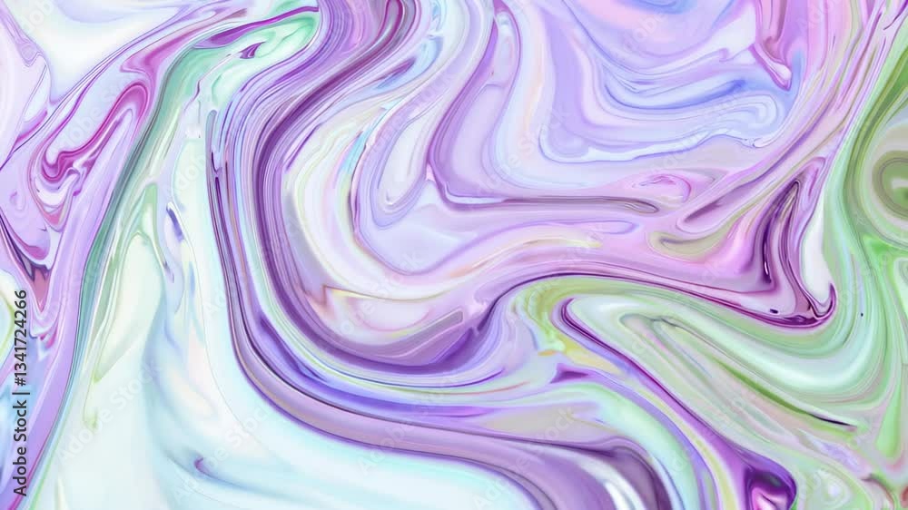 Poster stunning abstract wave background with swirling mercury texture in pastel spring colors