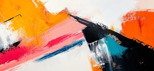 Vibrant Abstract Expressionism with Bold Strokes and Dynamic Colors