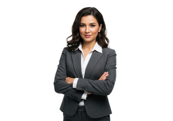 Shes one confident exec. Studio portrait of a successful businesswoman posing isolated on White background