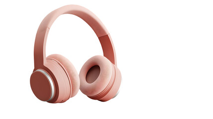 Stylish pink over ear headphones provide high quality audio