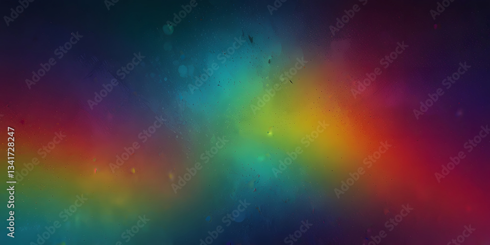 Poster chromatic symphony: a mesmerizing and abstract display of vibrant colors blends seamlessly, evoking 