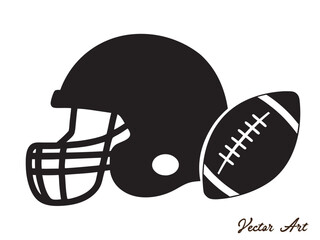 American Football Helmet Silhouette Vector, football helmet line art vector outline drawing