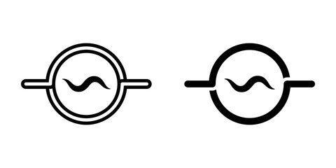 Industrial generator icon simple vector. Electric circuit. Central computer